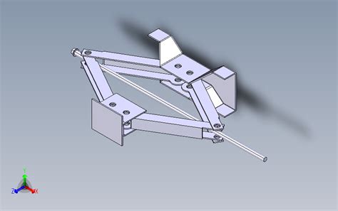 剪式千斤顶catia 模型图纸下载 懒石网