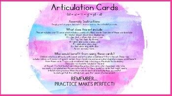 Articulation Cards With Visual Cues L Blends Speech Therapy Tpt