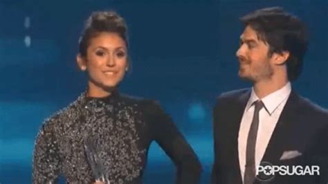 Ian Somerhalder Planted An Adorable Kiss On Nina Dobrev After They