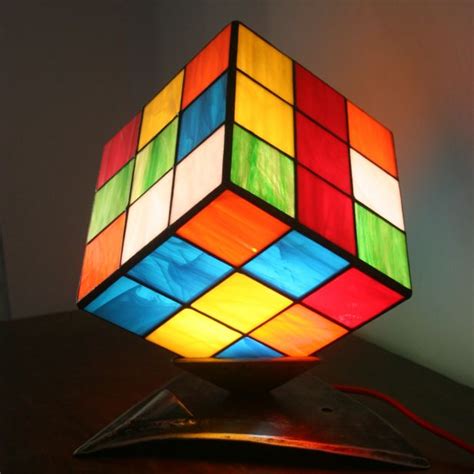 Rubik S Cube Stained Glass Crafts Stained Glass Patterns 2 Colours Vibrant Colors Glass