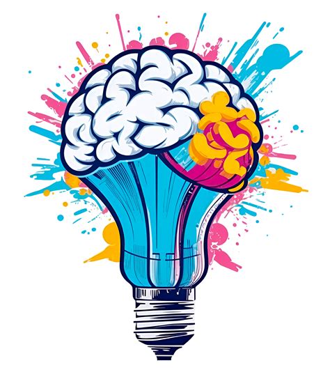 Graffiti Lamp bulb with human brain inside. Idea generation, brainstorm