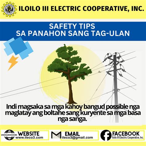 SAFETY TIPS SA PANAHON SANG TAG-ULAN | ILOILO III ELECTRIC COOPERATIVE, INC.