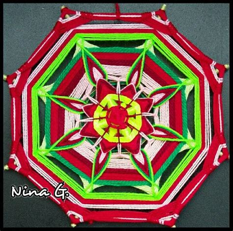 MANDALA DE LANA DE 8 PUNTAS FUSIÓN Mandalas de lana Mandalas