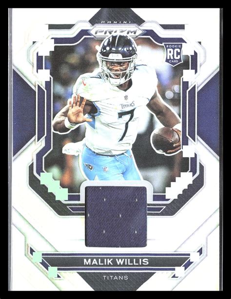 Malik Willis Panini Prizm Pj Mw Rc Mem Premier Jerseys Ebay