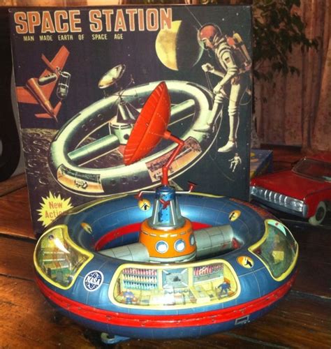 1 Day Nr Horikawa Space Station Tin Litho Japan Battery Operated Nmib