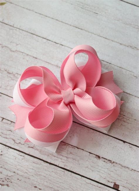 Baby Girl Hair Bows Girls Bows Baby Bows Light Pink Hair Bow Light