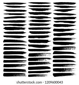 Big Set Brush Strokes Black Ink Stock Vector Royalty Free 1307671729