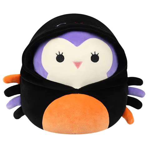 Squishmallow 8 Halloween Holly The Purple Owl In Spider Costume