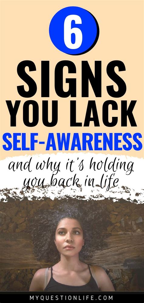 6 Signs You Lack Self Awareness Self Awareness Awareness Self