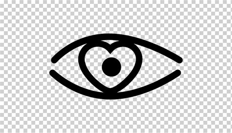 Iconos De La Computadora Del Iris Del Corazón Del Ojo Ojos Del Corazón