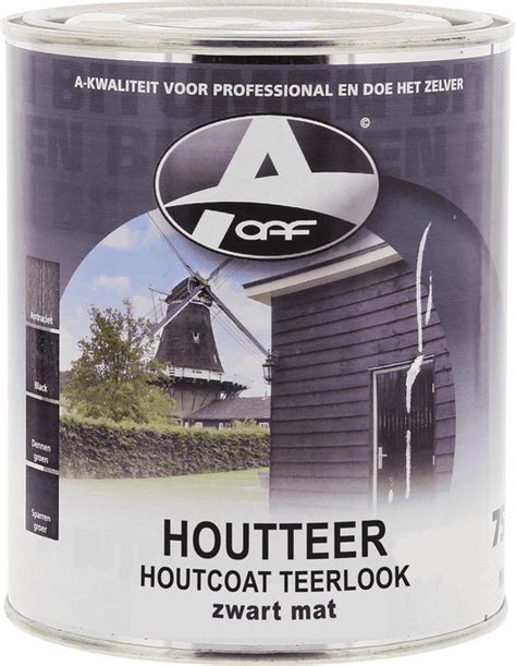 Houtcoat Teerlook Zwart Mat Ml Bol