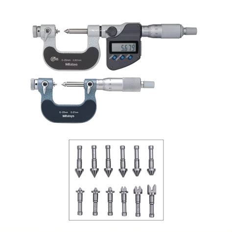 Mitutoyo micrómetros De Rosca De Tornillo 326 251 30 126 125 Tipo De