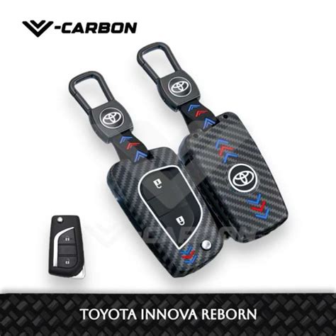 Promo V Carbon ABS Key Cover Casing Kunci Toyota Innova Reborn