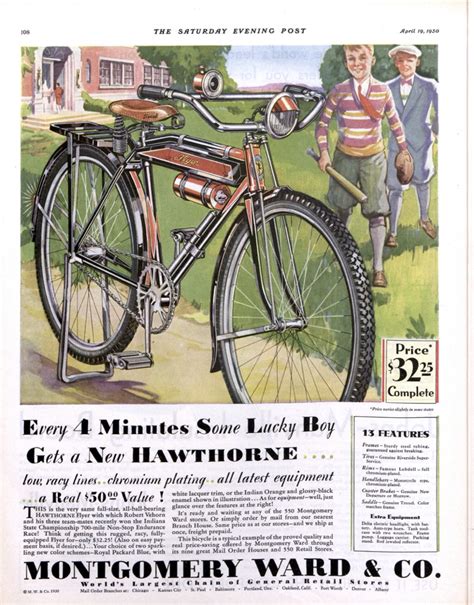 Gallery Early Bicycle Advertisements The Saturday Evening Post