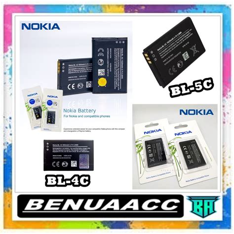 Jual Ba Baterai Battery NOKIA BL 4C BL 5C ORIGINAL Plus PACKING