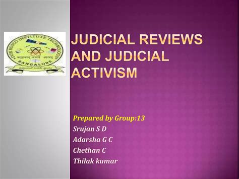 Judicial Reviews And Judicial Activismpptx