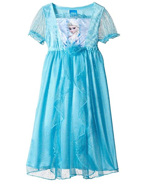 Frozen Elsa Fantasy Dressy Nightgown Girls Sizes 2t 10 Bluet Size