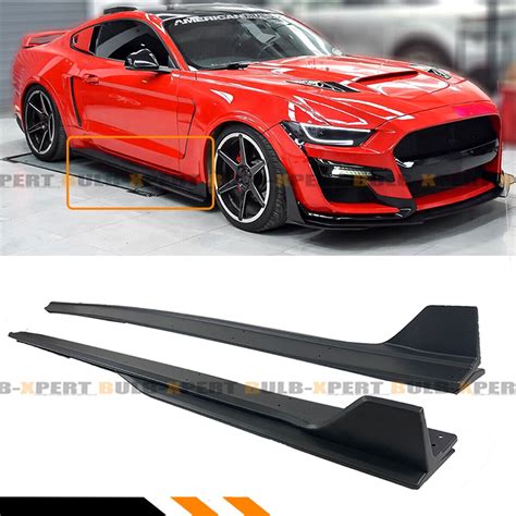 For Ford Mustang Gt Style Side Skirt Extension Splitter W