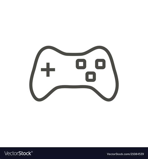 Game Icon Line Joypad Symbol Royalty Free Vector Image