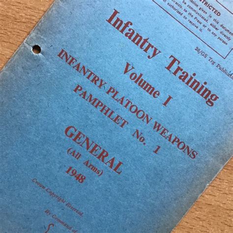 Original 1948 British Infantry Training Pamphlet No1 General