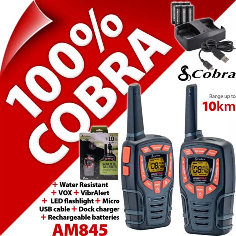 Km Cobra Am Snow Two Way Pmr Walkie Talkie Radio Twin