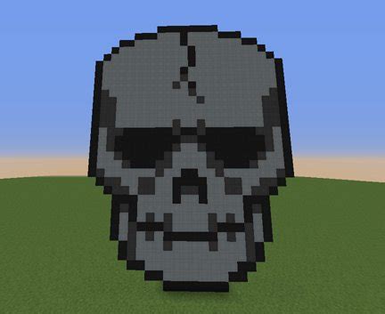 Skeleton Pixel Art Minecraft