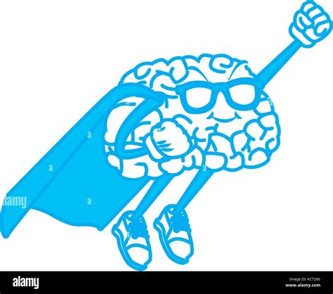 Super Hero Brain Cartoon Stock Vector Image And Art Alamy