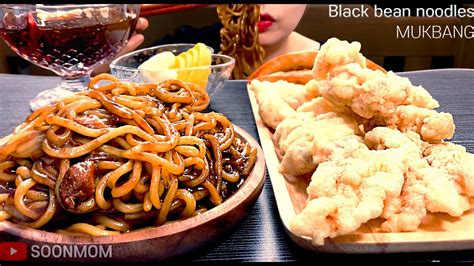 Asmr Black Bean Noodles And Sweet Sour Porksoonmom Youtube