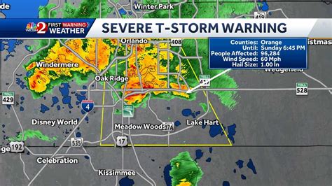 Severe Thunderstorm Warning Issued For Orange County Expires