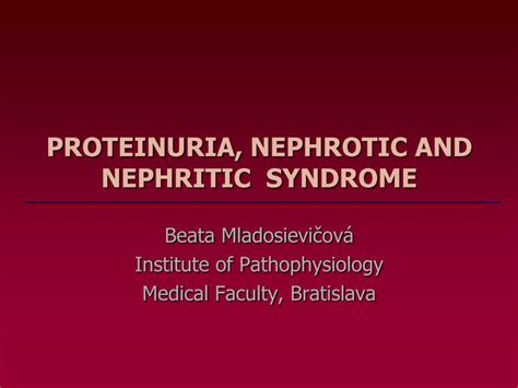 Pdf Proteinuria And The Nephrotic Syndrome · Heavy Proteinuria 35