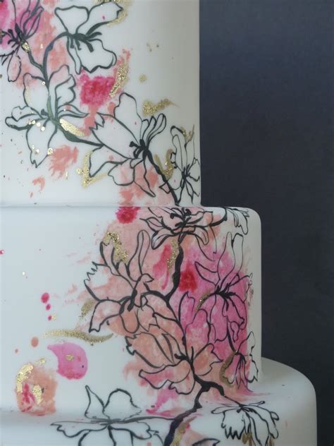 22 Gorgeously Hand Painted Cakes That You Need To Have At Your Wedding