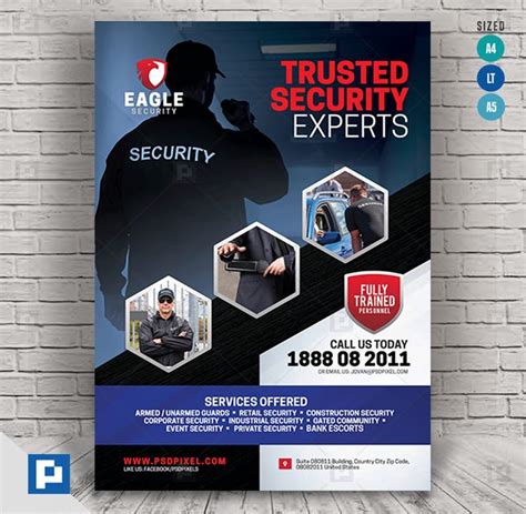 Security Services Company Flyer Psdpixel Security Services Company