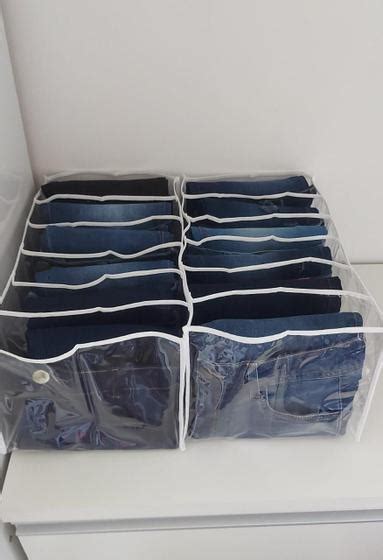 4 Colmeias Organizadoras de Calça Jeans 40x25x20 para Toalhas Guarda