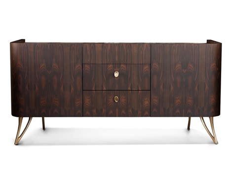 Atena Ziricote Wood Sideboard Ziricote Wood Sideboard With Drawers