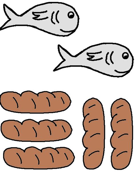 Printable Loaves And Fishes Craft Activity