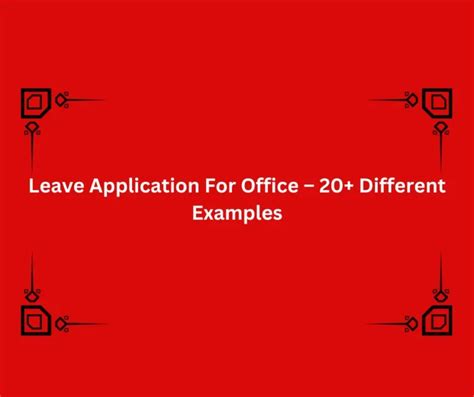 leave application  office   examples