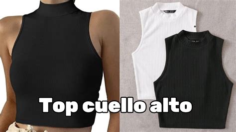 Diy Top Cuello Alto Sin Mangas Como Hacer Un Crop Top Cuello Tortuga