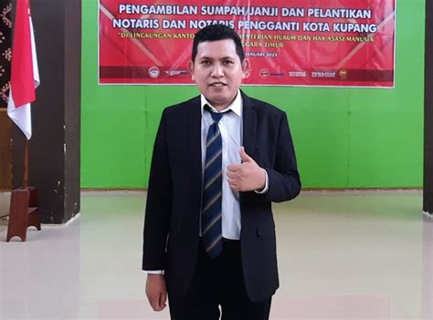 josua elia junias sh mkn resmi dilantik sebagai notaris ranakanews