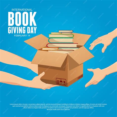 Premium Vector International Book Giving Day Vector Illustration