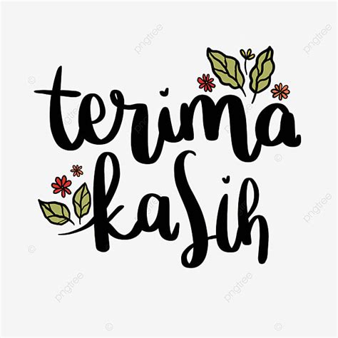 Terima Kasih PNG Image, Terima Kasih Hand Drawn Lettering On ...