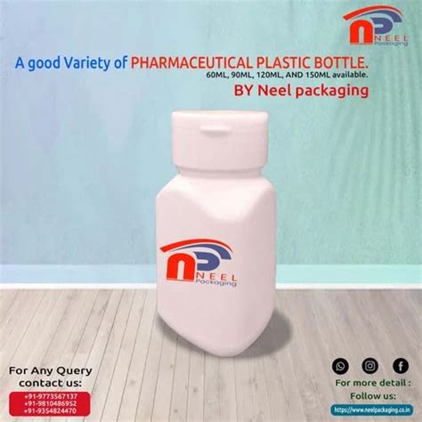 Neel Packaging Packing HDPE Bottles For Pharmaceutical Screw Cap At