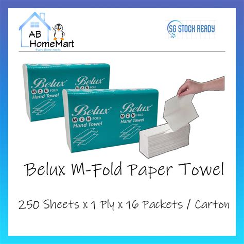 Sg Stock Belux M Fold Hand Paper Towel Full Wrapped Z N Fold