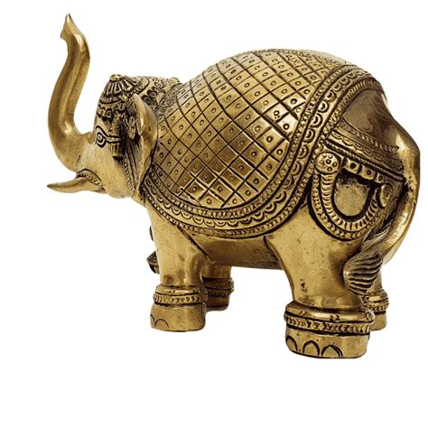 Mohanjodero Brass Elephant With Bell Buy Indian Handicrafts Online I