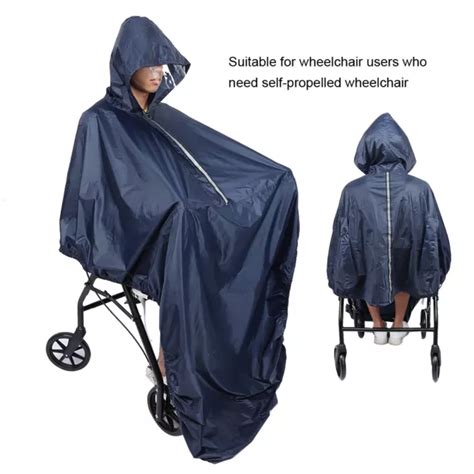 ROLLSTUHL PONCHO REGENJACKE Regenmantel Rollstuhlfahrer Kapuze