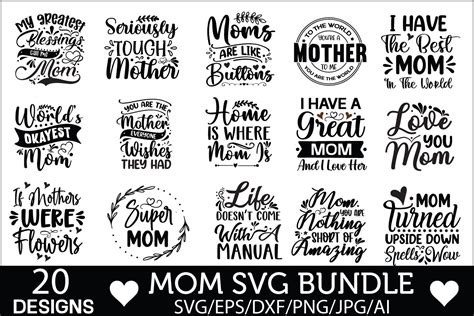 Mom Svg Bundle Mother S Day Svg Bundle Graphic By Creative Mass · Creative Fabrica