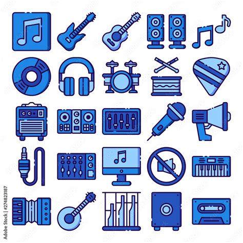 Music Icons Pack Stock Vector Adobe Stock