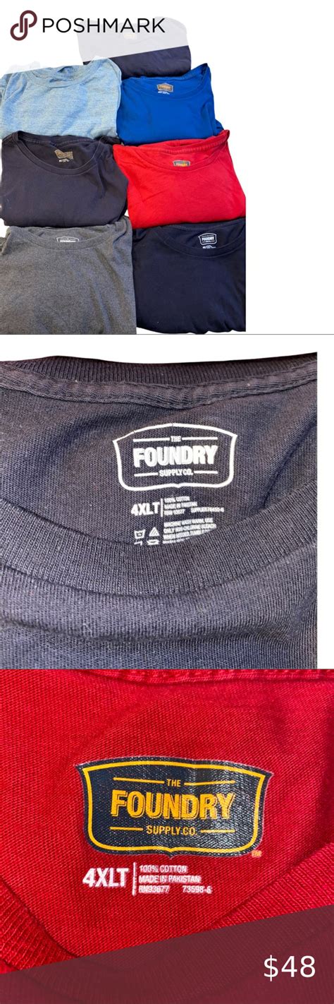 Set of 7 4XLT With Pockets Plain Foundry T-shirts Shirt Shop, T Shirt ...