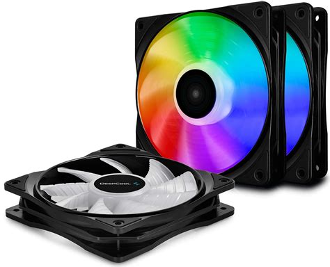 DeepCool DP-FA-RGB-CF120-3 CF120-3 In 1 Black 120mm ARGB PWM Fans ...