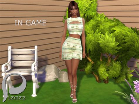 The Sims Resource High Waisted Pattern Skirt