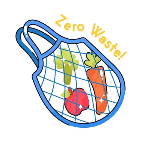 Premium Vector Zero Waste Doodle Vector Outline Sticker Eps 10 File